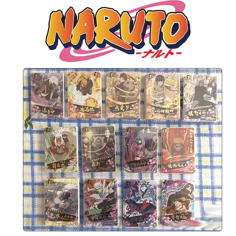 Naruto Gaara Uzumaki Naruto Uchiha Itachi Anime Characters Bronzing Rare Collection Flash Card Cartoon Toys Christmas Gift