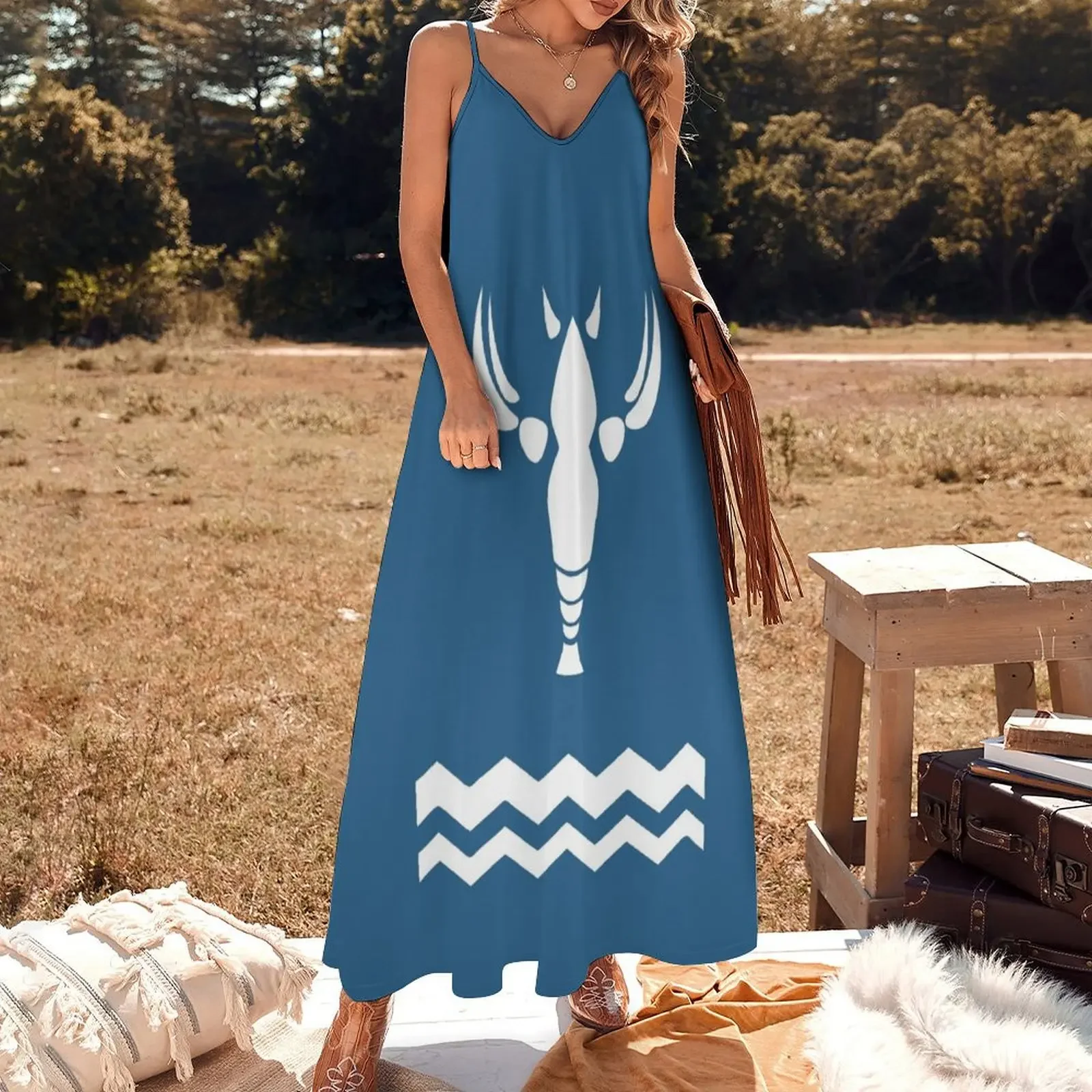 Wind Waker Island Lobster Pajamas Sleeveless Dress african dresses for woman Woman clothes Women's long dress women dresses