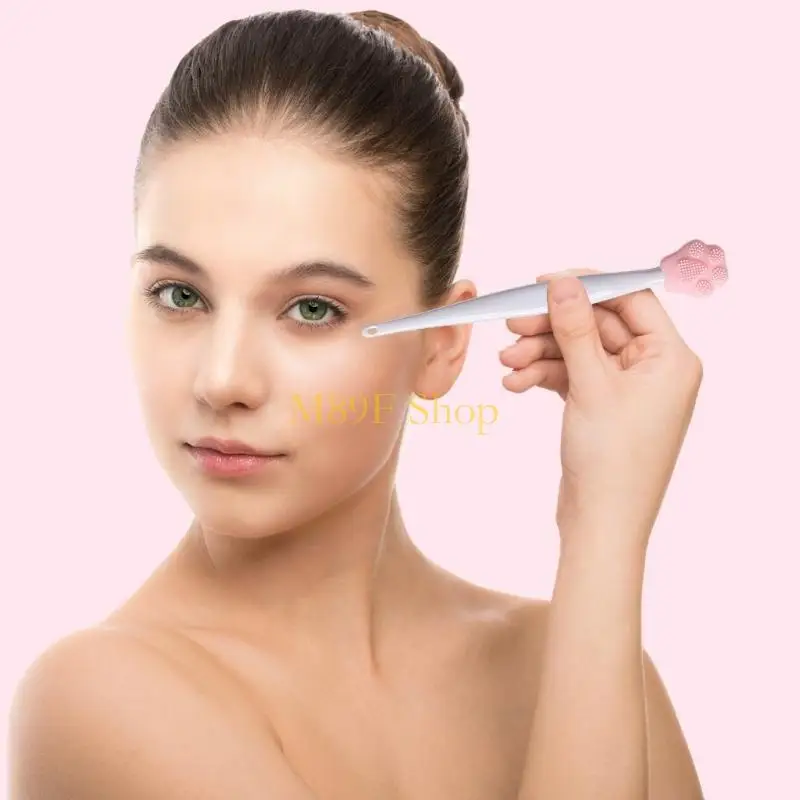 M89f Gentle Exfoliant Silicone Brush Brush Kitten Paw Face Tool pour le retrait tête noire