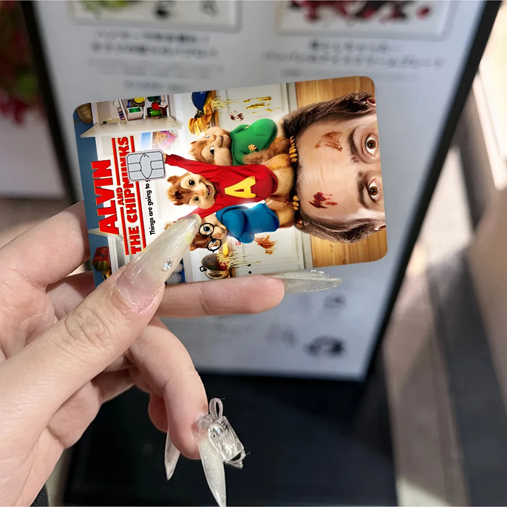 A-Alvin And The C-Chipmunks بطاقات الائتمان البنكية المختلفة ملصقات تمرير الحافلة الديكور ملصقات مقاومة للماء جمع اللعب الهدايا