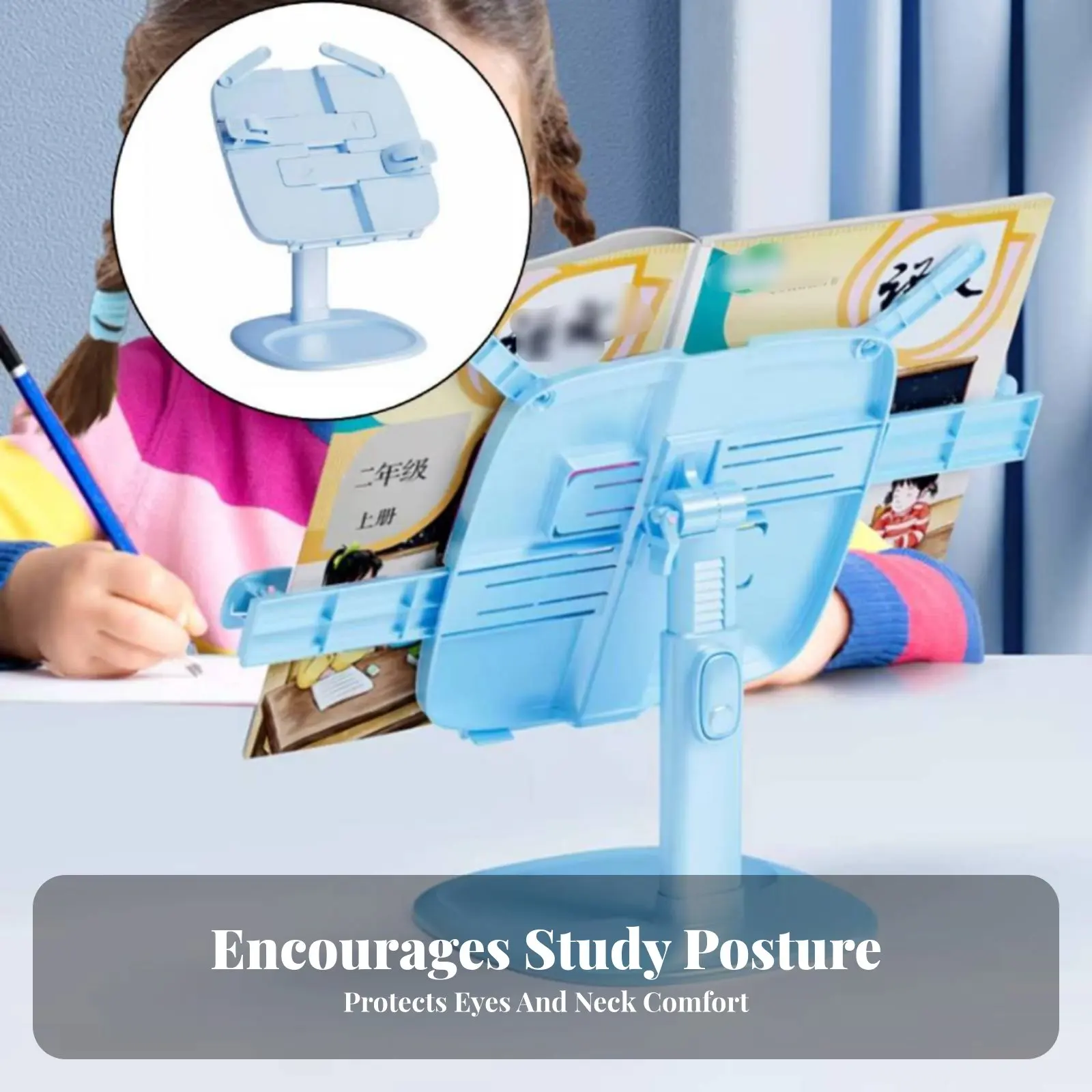 Adjustable Perusing Stand Firm Paper Clamp Paper Clamp Holders Book Holder HandshandsWithout Hands Erportablenomic for Students