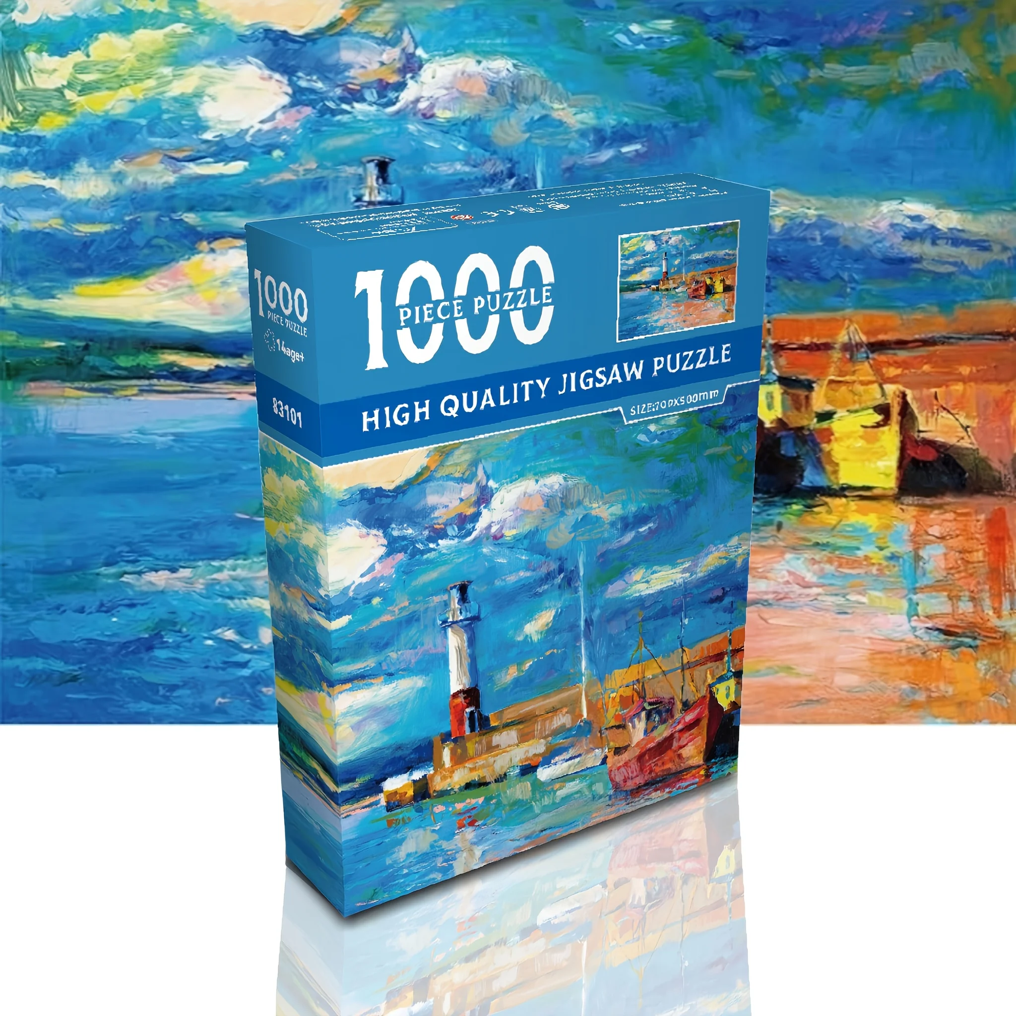 

Пазл-головоломка «Лотос, подсолнух, маяк» (1000 элементов), большой размер, с изображением пейзажа, для снятия стресса, рождественский подарок