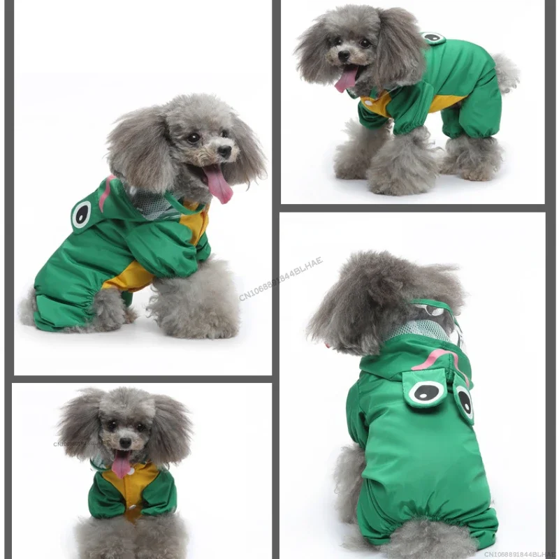 Puppy Raincoat Waterproof Dog Clothes Chihuahua Schnauzer Rain Coat for Small Dogs Jumpsuit Reflective Raincoat Dogs Accessories