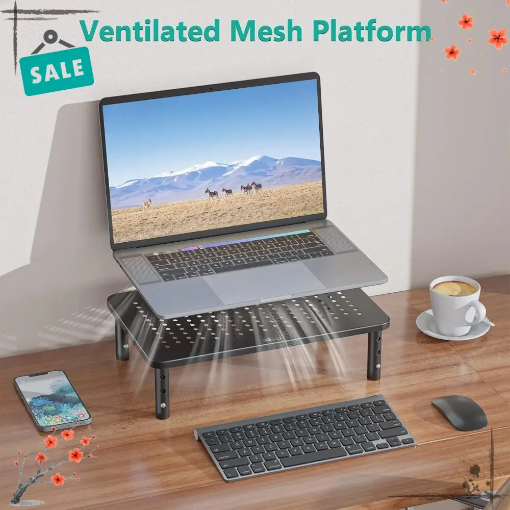 Suporte para Laptop de Escritório em Casa Mais Vendido, Suporte Ajustável para Computador, Suporte Multifuncional de Armazenamento