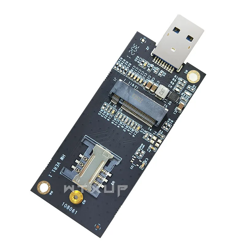 NGFF KeyB To USB 3.0 3G/4G/5G WWAN Module Testing Adapter Board/headband SIM Slot