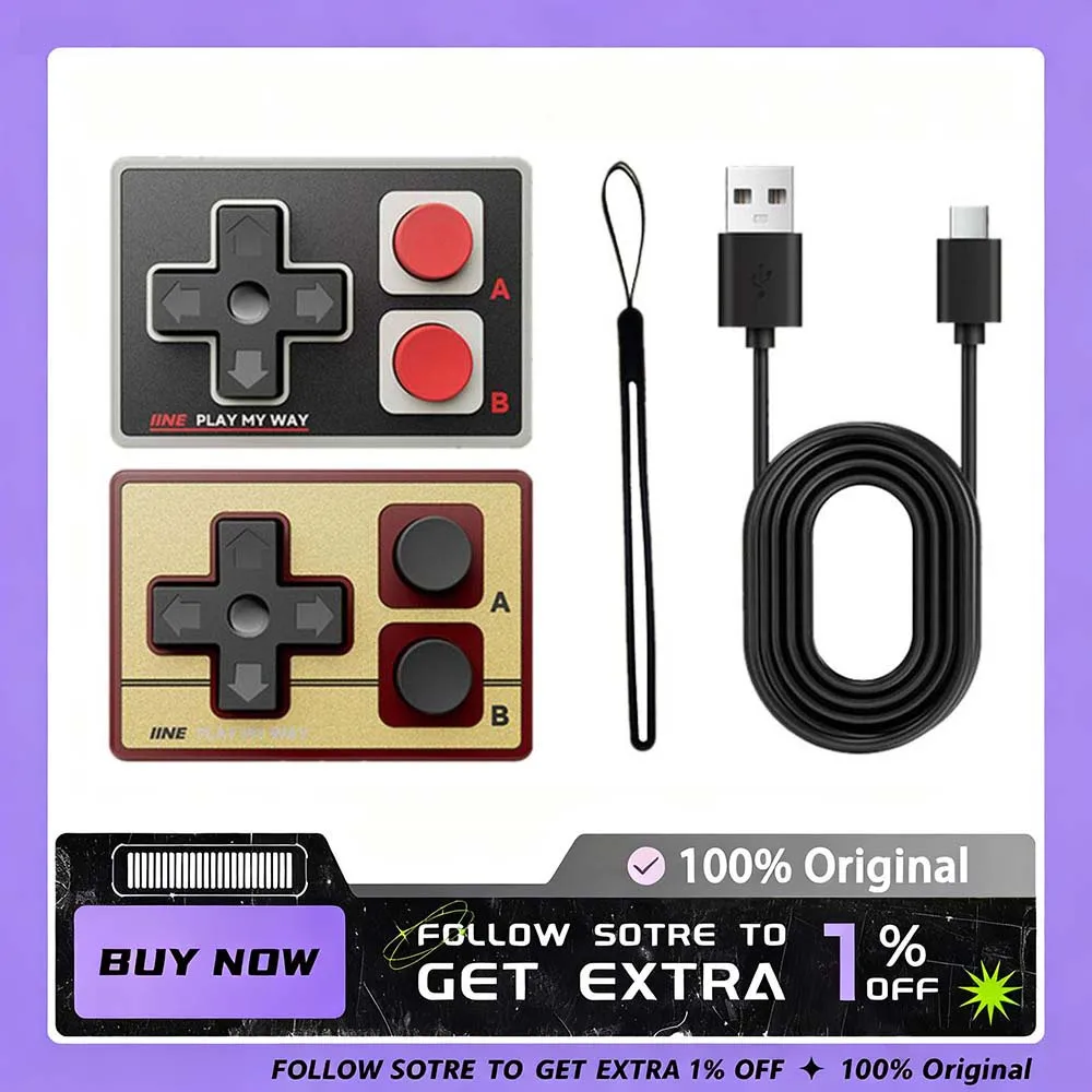 IINE Gamebrick Mini Pengontrol Nirkabel Bluetooth Multi-Fungsi Gamepad Joystick Remote Control Cocok untuk iPhone Android