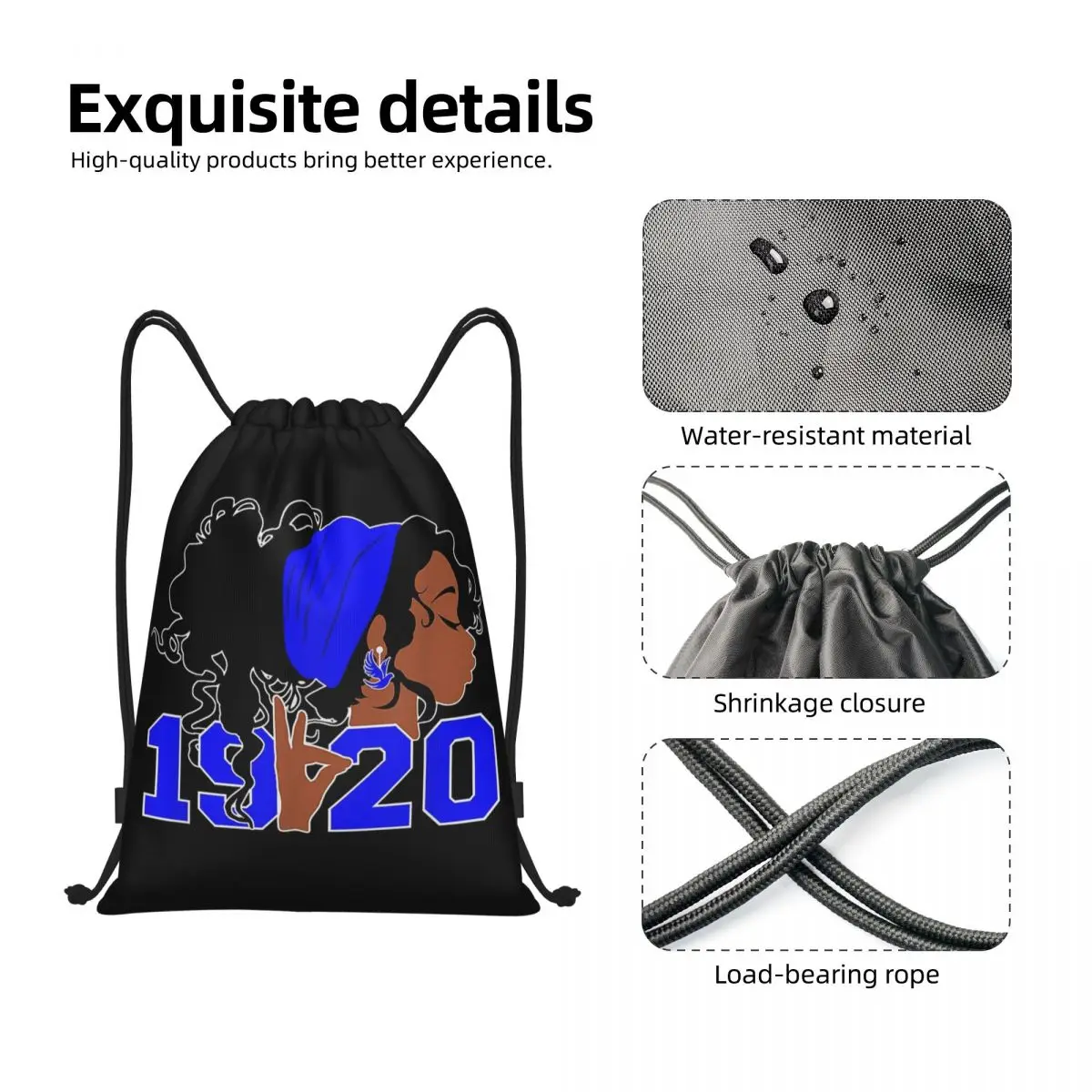 Zeta Phi Beta bolsa con cordón personalizada para compras, mochilas de Yoga para hombres y mujeres, deportes, gimnasio, Sackpack