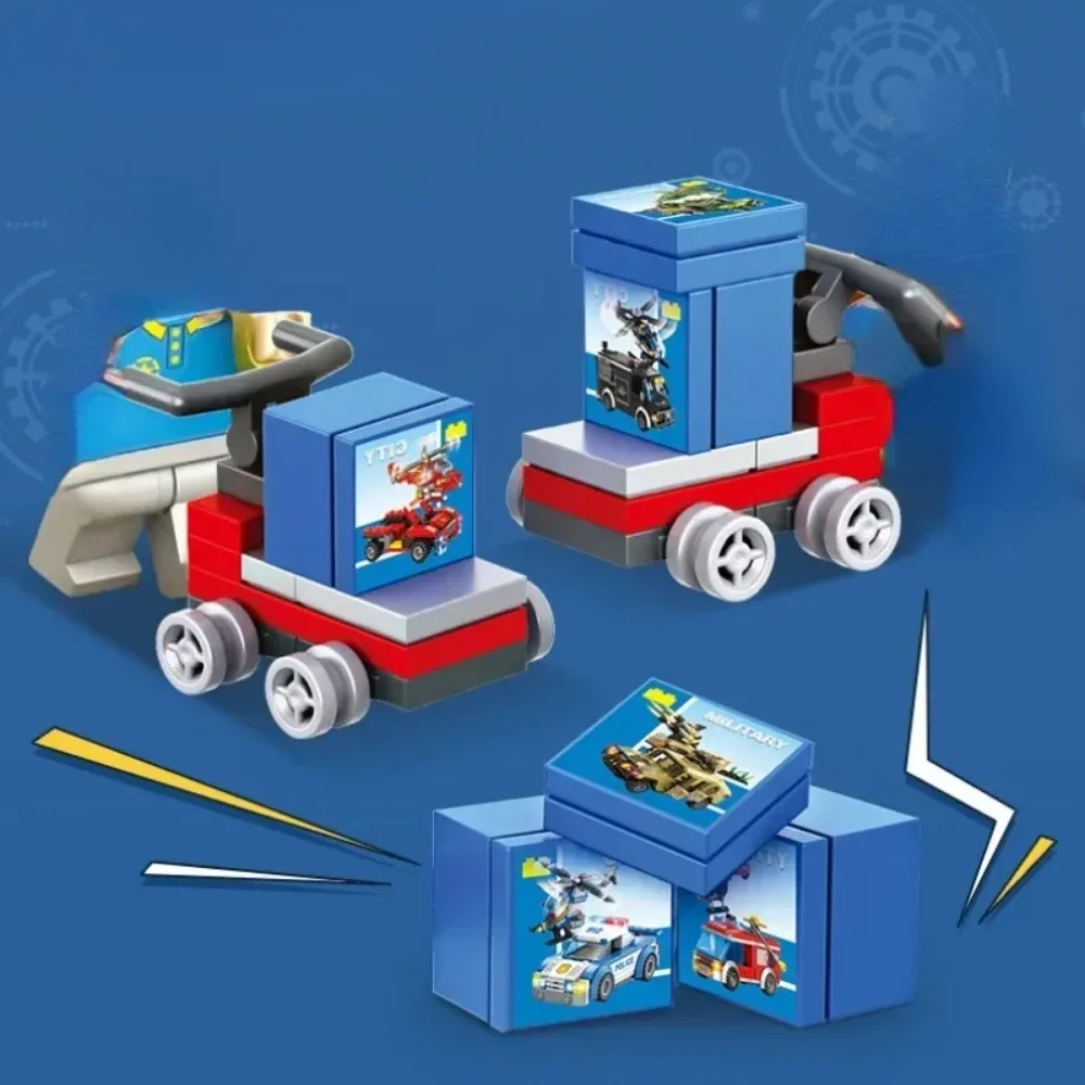 City Technical Yellow Delivery Transport Truck ‌ Bausteine Grün Blau Bus Station Modell Spielzeug für Kinder Urlaub Geschenke – Detail 12