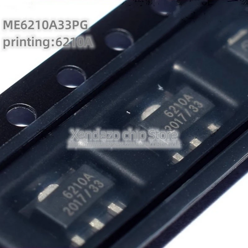 10pcs/lot ME6210A33PG 6210A33PG Silk screen printing 6210A SOT-89 package Original genuine Voltage regulator chip