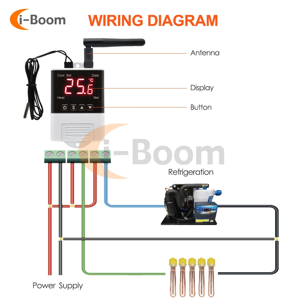 DTC1201 Temperature Controller Thermostat NTC Sensor Wireless WiFi Thermostat LCD Digital Display Temperature Regulator Thermost