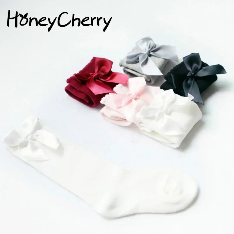 

HoneyCherry Baby Bow Socks Bubble Combed Cotton Socks Sweet Cute Socks for Kids