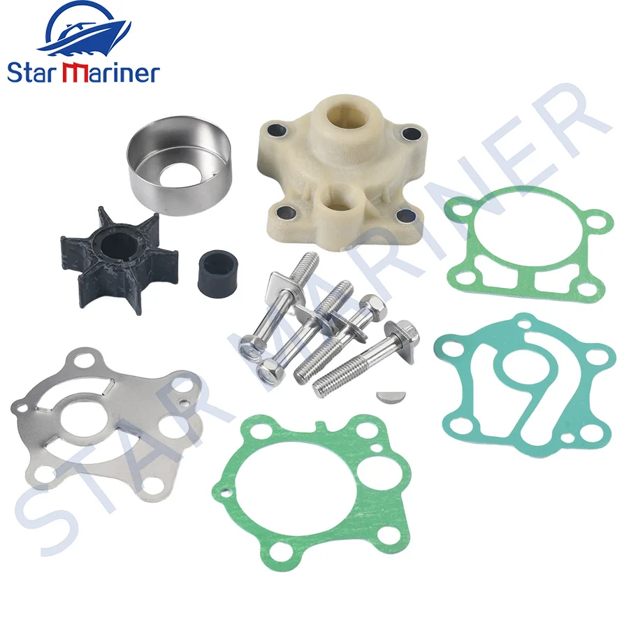 6H4-W0078 Water Pump Impeller Repair Kit With Housing For Yamaha Outboard 2T 40HP 50HP 6H4-W0078-00-00 6H4-W0078-A0 18-3429