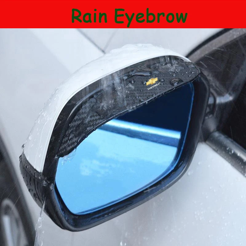 Espejo retrovisor de coche, cubierta impermeable para cejas, accesorios para Chevrolet Onix Cruze Silverado Impala Equinox Malibu Tahoe Cobalt