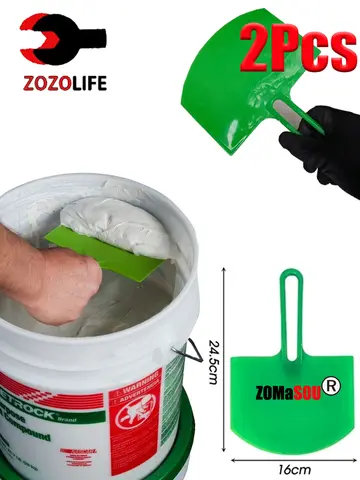 1/2Pcs Curved Bucket Scoop Scraper Spackle Paint Putty Knife Drywall Finishing Plaster Scraping Decals Patch Construction Tools