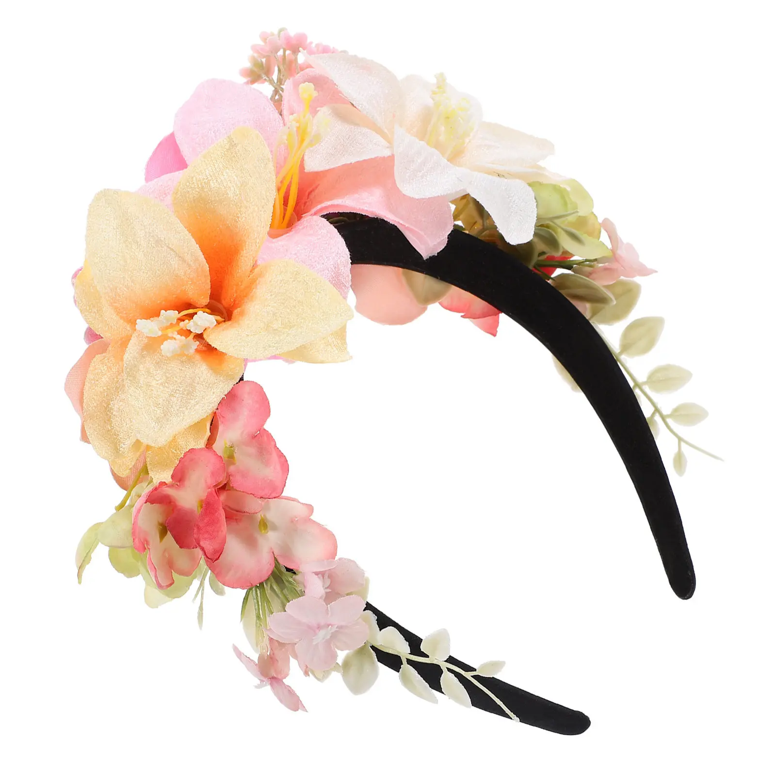 

Floral Headband for Women Flower Hair Band Elegant Wedding Party Valentine Headdress Adult Hair Accessory Photo Prop Comfortable