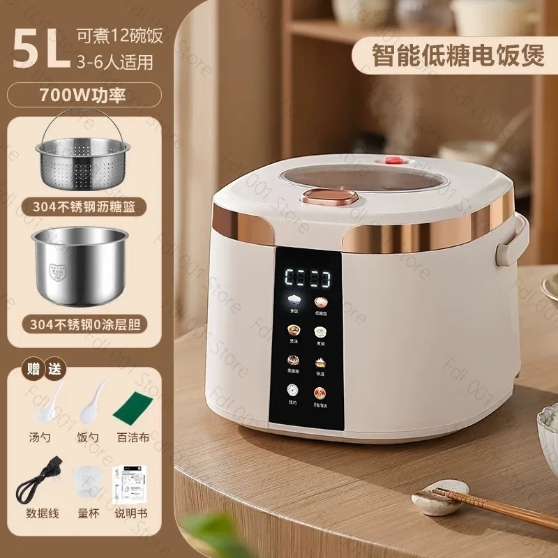 5L Electric Rice Cooker Cocinas De Arroz Intelligent Reservation Steaming Pot Multifunctional Rice Soup Separation