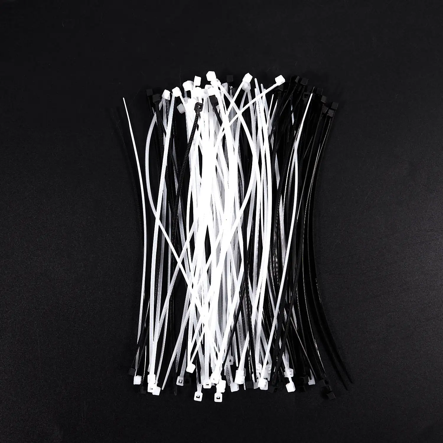 3mm x 150mm Auto Wire Push Cable Zip Tie Organizer White Black 100 Pcs image 4