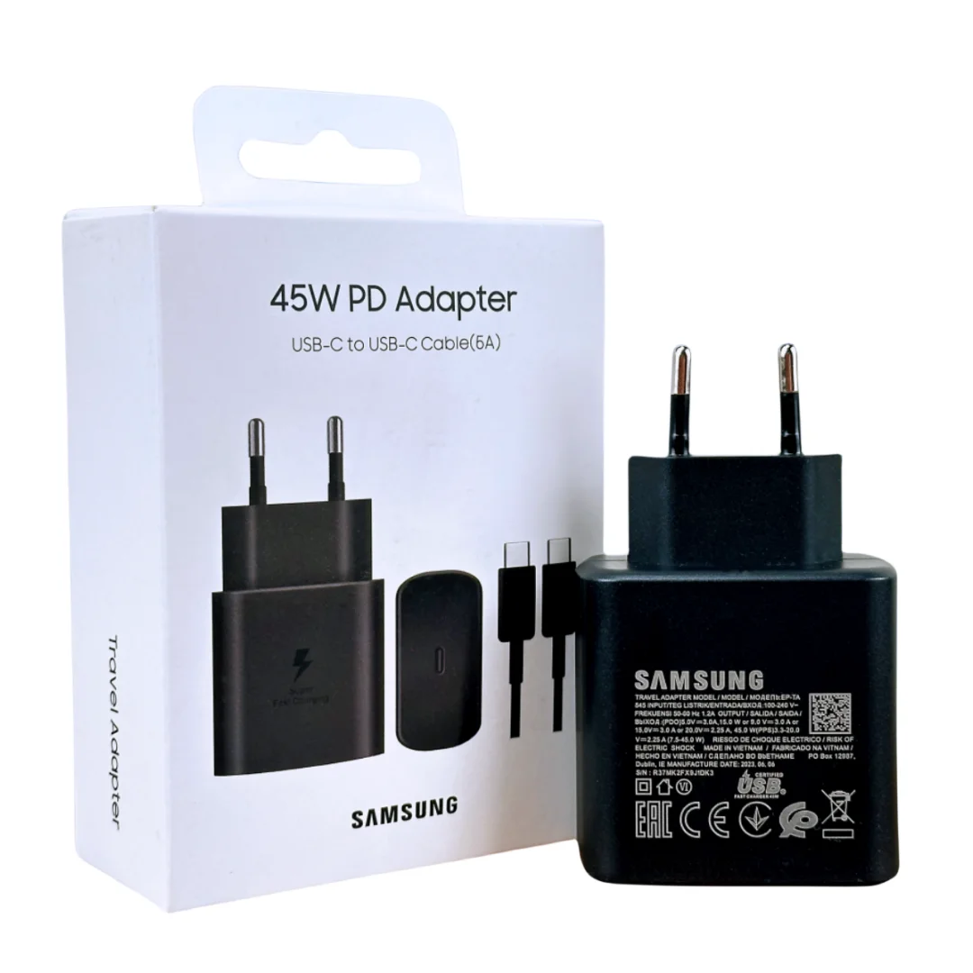 Original Samsung 45W Charger Type C EU Super Fast Charge Adapter For Galaxy Z Flip Fold 5 4 3 2 S24 