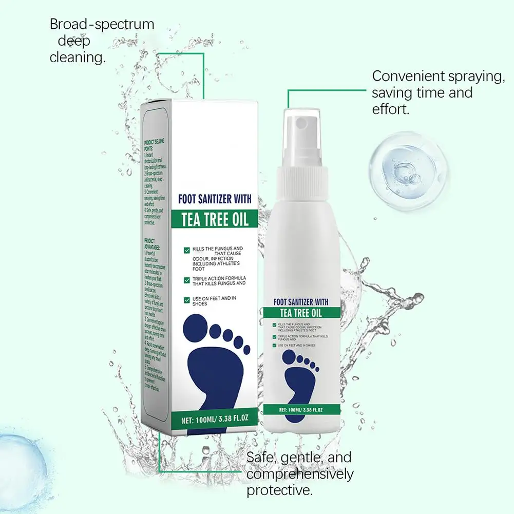 Shoes Foot Deodorization Spray Perfume Foot Odor Shoe Odor Deodorant 100ml Odor Removal Spray Foot Care Artifact Footwear Socks