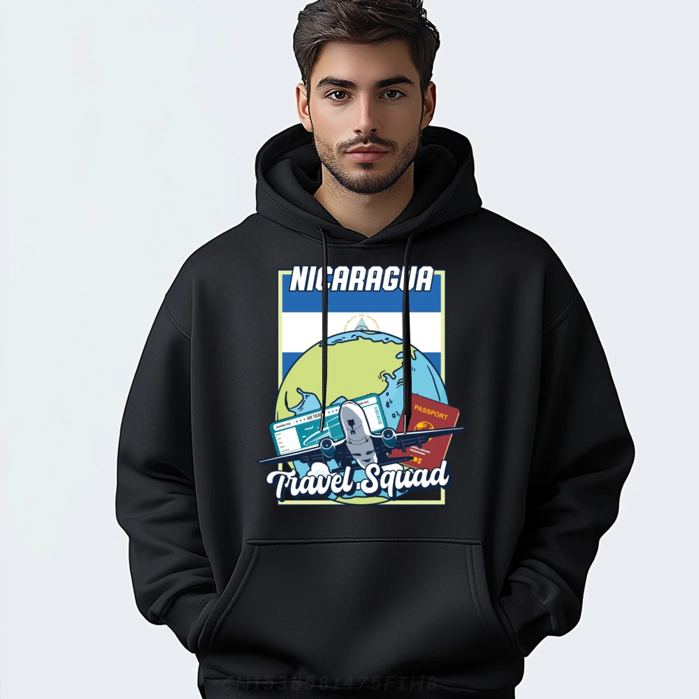 

Nicaragua Travel Squad Travel Nicaragua Hoodies Family Round Collar Printed Long Sleeve Mens Sweatshirt Slogan Hoodies