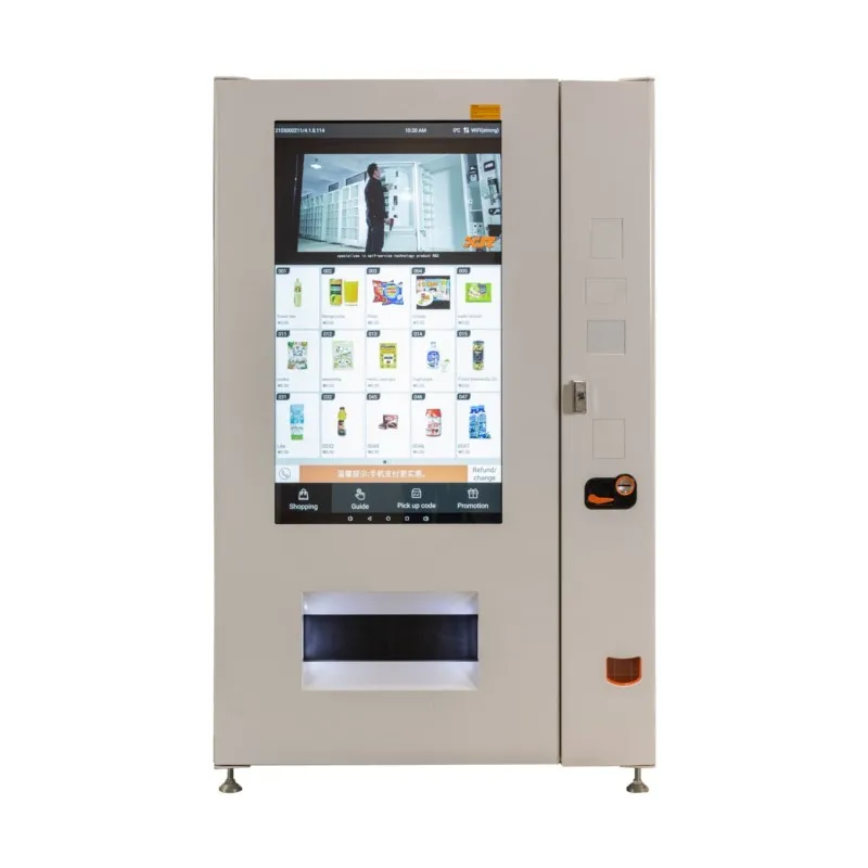 Digital Touch Screen Drinks And Snacks Vending Machine With Refrigeration Automat Vending Machine 49inch