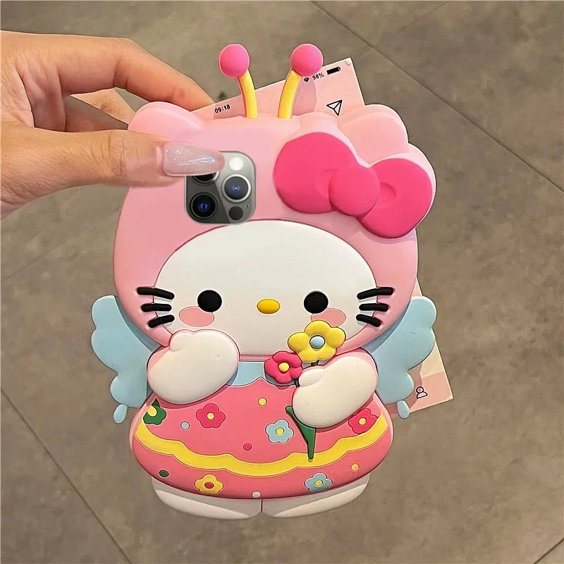 Różowe etui na telefon Hello Kitty do Redmi Note 12 10 13 11 9 8 7 11S 9S 10S 9C 10C 9T Xiaomi Mi 11 Lite Poco X3 X5 Pro Tpu Cover