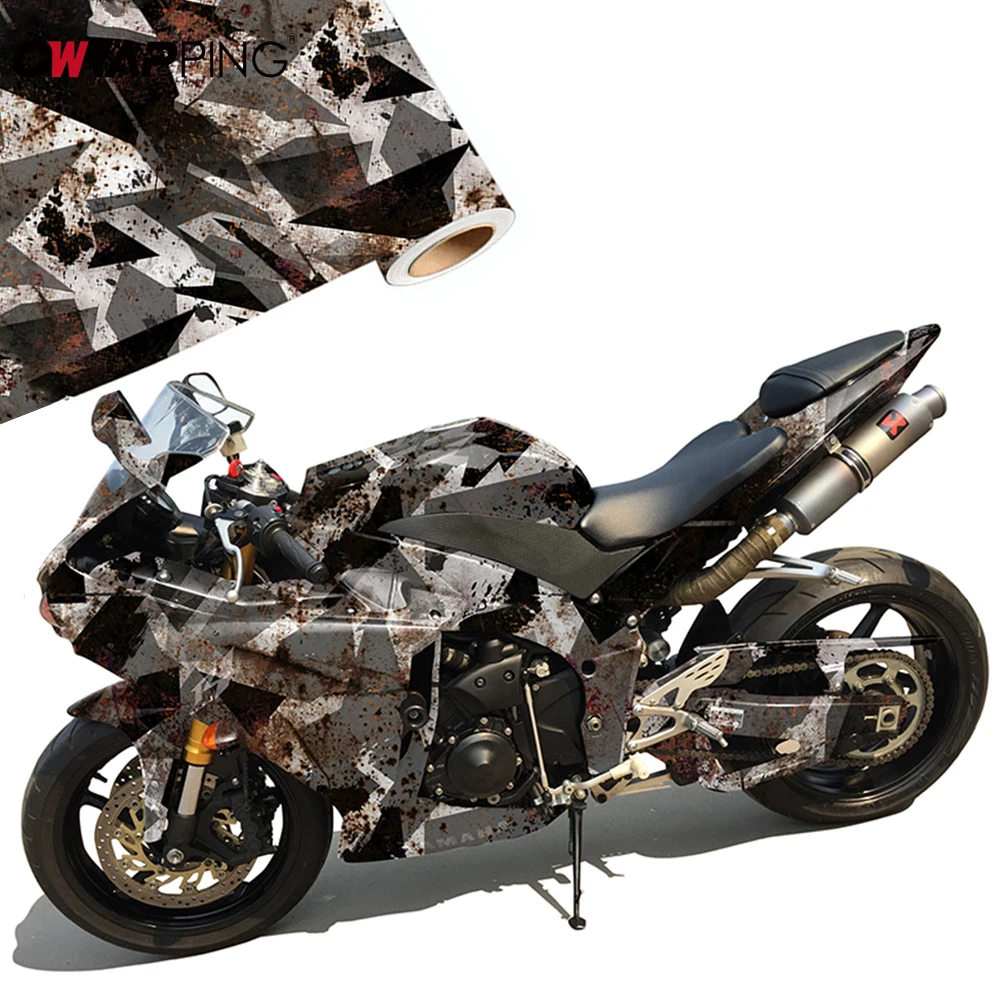 

Wrap Vinyl Car Bodies Geometry Camo Wrap Camouflage Film Motorcycle Adhesive Vinyl Paper for Car Black Motorcycles Body Covering