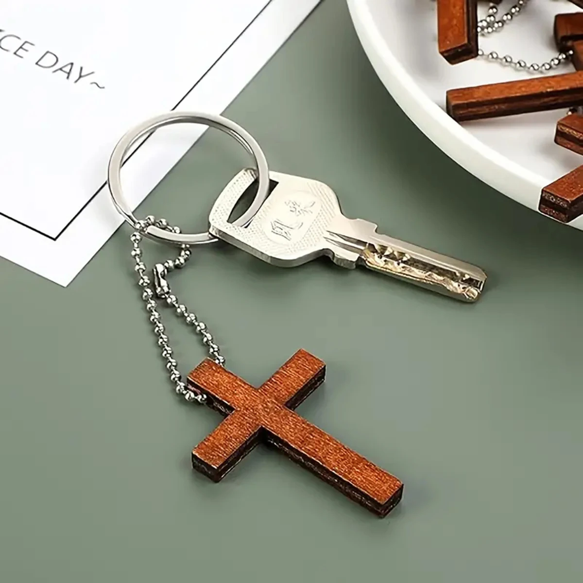 15/25/35/45pcs Mini Wooden Cross, Mini Wooden Cross For Craft Making, DIY Keychain Necklace Bracelet Jewelry Accessories