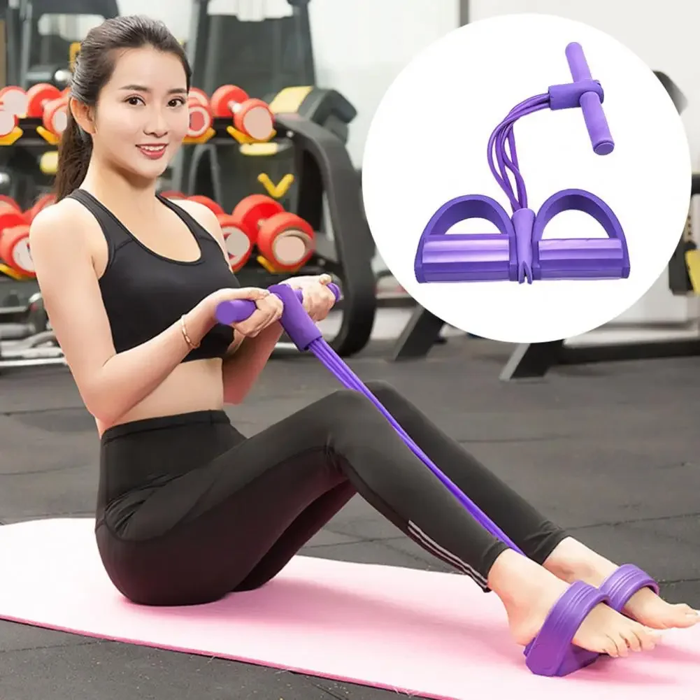 Spannseil mit rutschfestem Griff, tragbar, zum Abnehmen, Taille, Arm, Training, Yoga, Pedalzieher, Widerstandsband, Fitnessgeräte – Detail 4