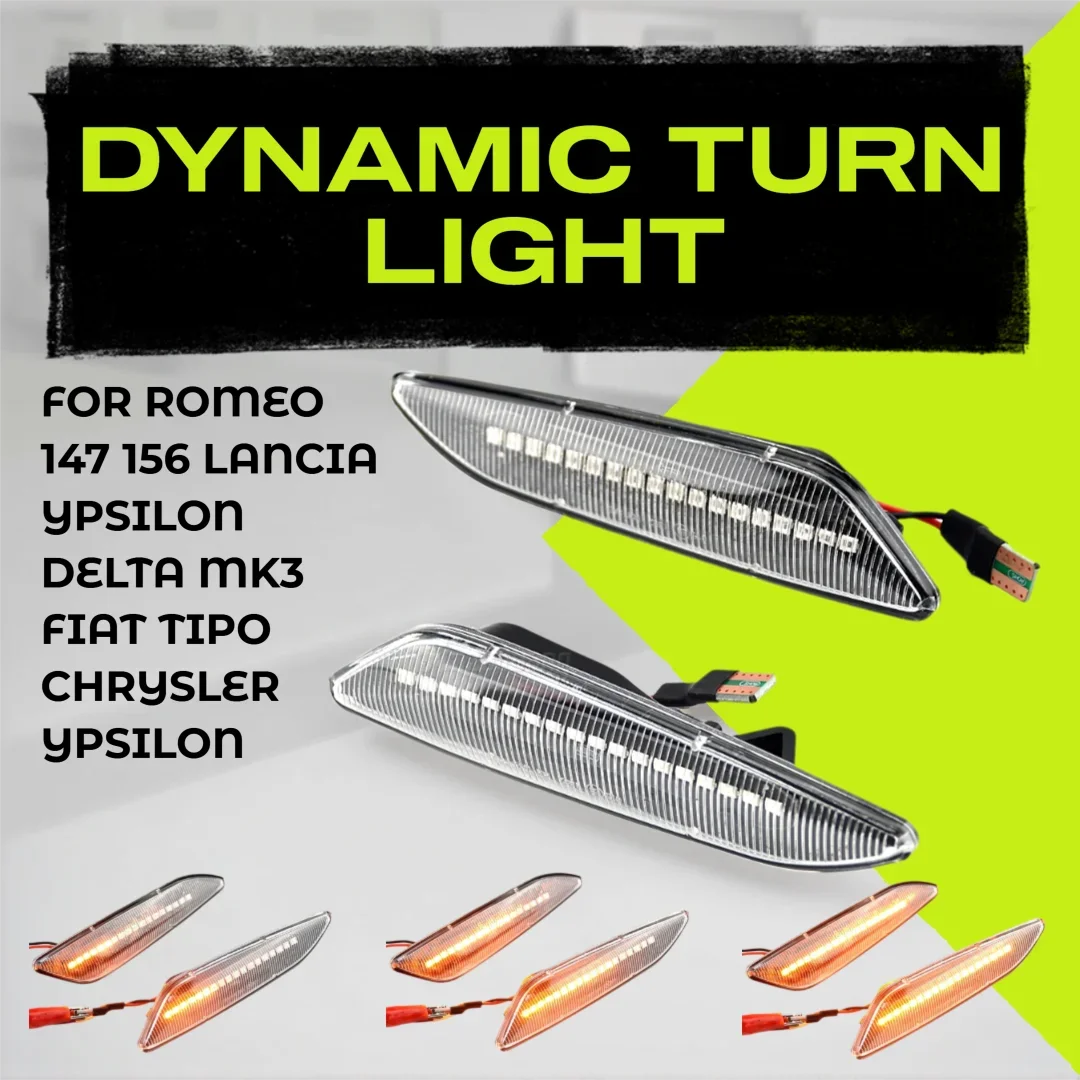 60686516 For Alfa Romeo 156 Sportwagon typ 932 1997-2006 Dynamic LED Side Marker Light Arrow Turn Signal Blinker Indicator Lamp