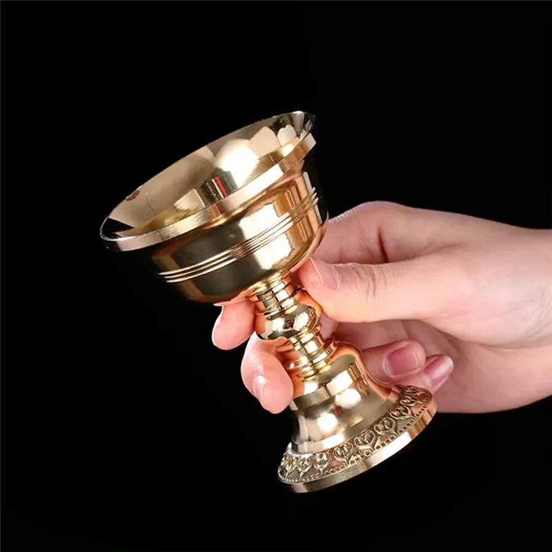 

ABCA-Wedding Banquet Home Table Decoration Brass Candle Cup Series Buddhist Tibetan Lamp Holder Brass Butter Lamp