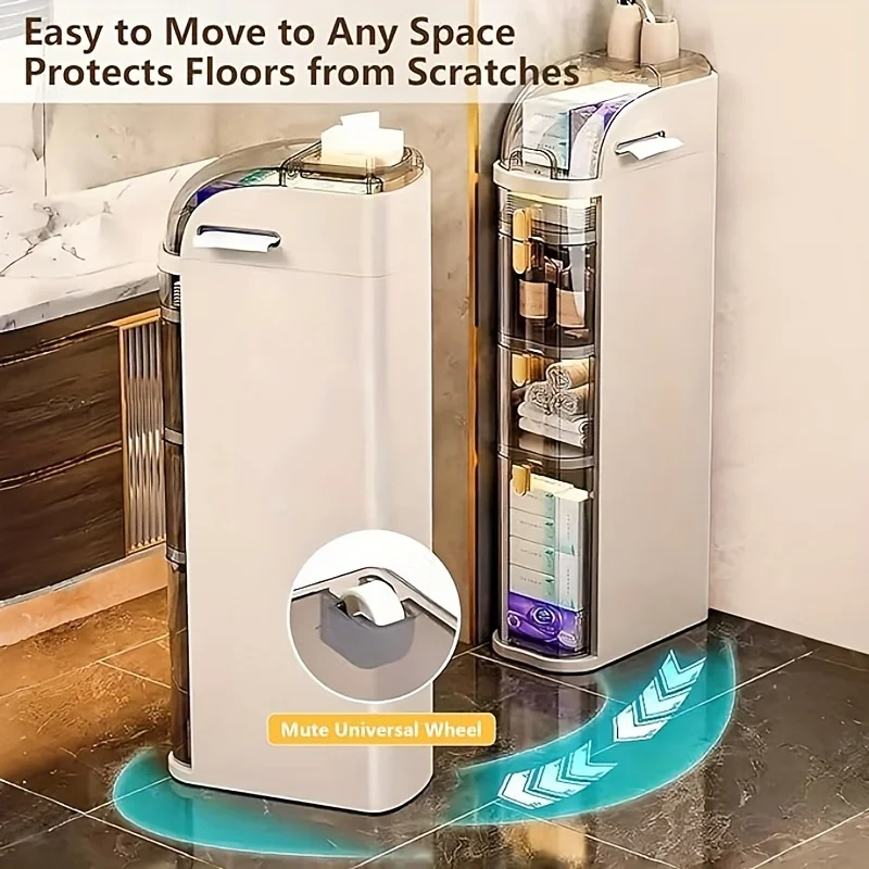 

Slim Bathroom Storage Cabinet.Narrow Plastic Drawers Organizer With Tissue Box And Wheels Waterproof Slit Bathroom Floor Cabinet