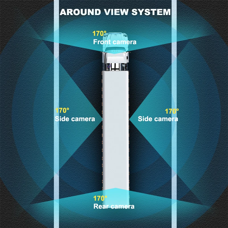 4 CH سيارة عكس نظام المساعدة 9 بوصة IPS شاشة مراقبة عدة شاحنة بارك الأمن للرؤية الليلية RV نظام الكاميرا الأمنية