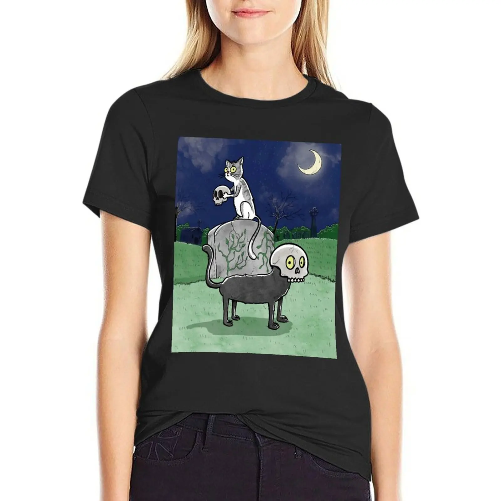 

Gravedigger Cats T-Shirt anime plus size tops customizeds t-shirt dress for Women sexy