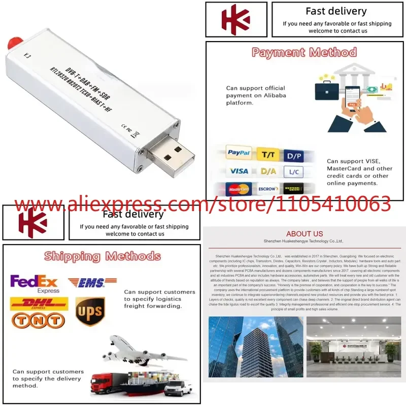 1pcs Packbox RTL-SDR Blog RTL SDR V3 R820T2 RTL2832U 1PPM TCXO RTLSDR Software Defined Radio