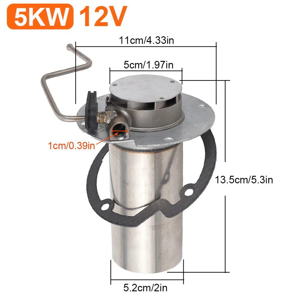 5-8KW Air Diesel standkachel verbrandingskamer Met Verbrandingspakking 12V Voor Auto Vrachtwagen VAN Camper Heater accessoires