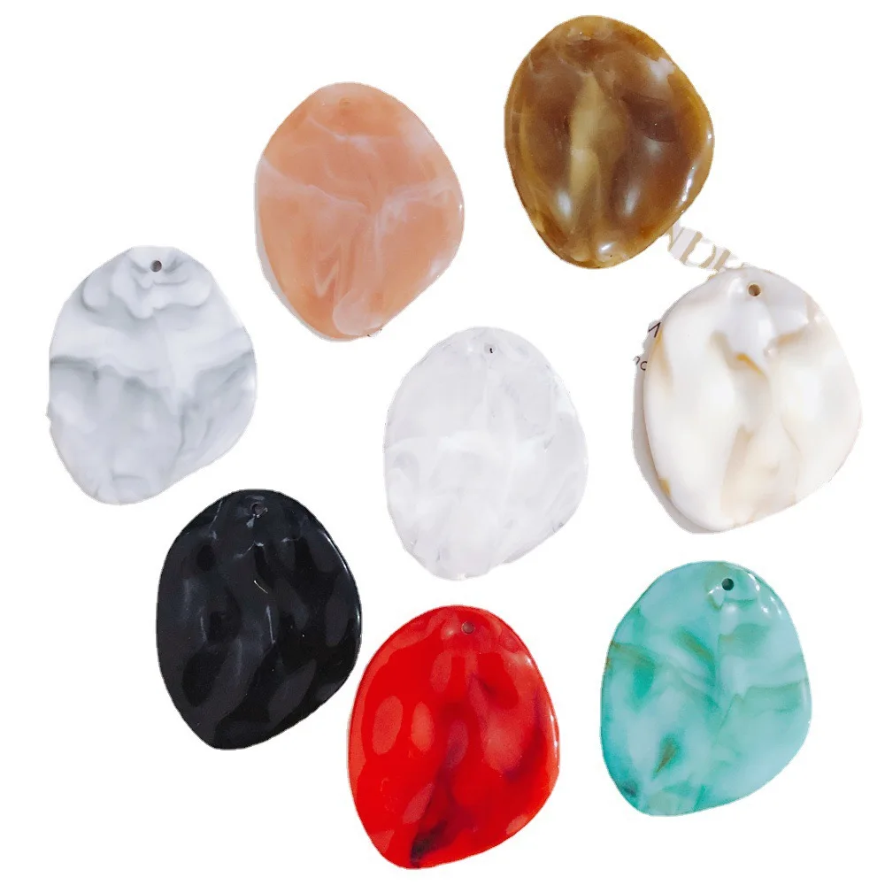 

Free shipping 50pcs/lot color pattern print geometry irregular shape acrylic beads diy jewelry garment pendant accessory