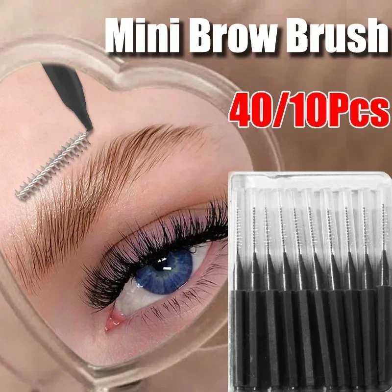 Mini Eyebrow Brushes for Lash Extension, Lift Tool, Brow Perm Brush, Eyelash Cromb, Maquiagem Acessórios, Beauty Tools, 40Pcs