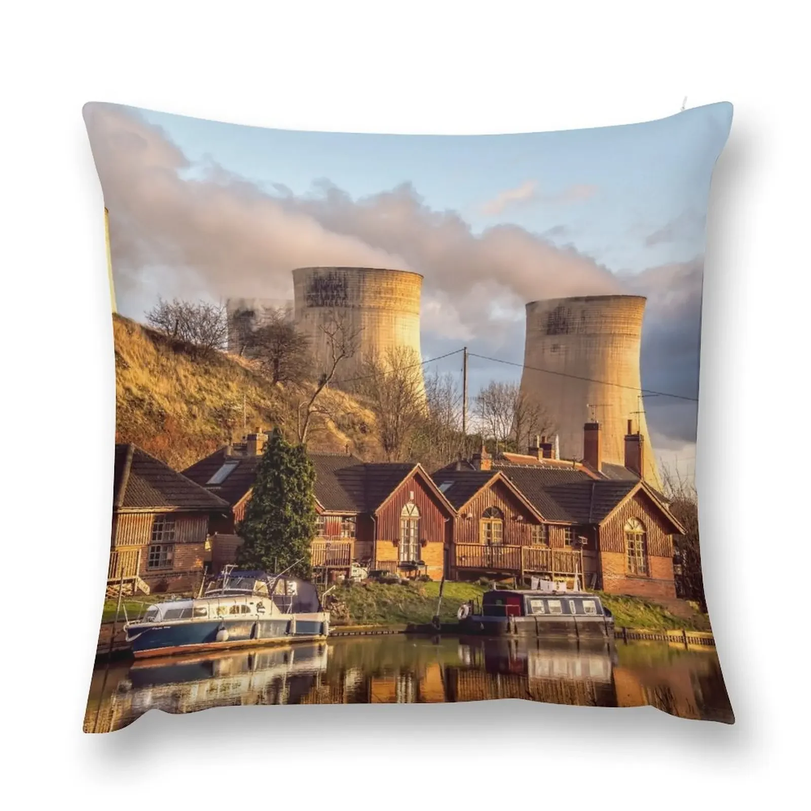 #90 Ratcliffe on Soar Power Station Throw Pillow Luxury Cushion Cover luxury sofa pillows pillow