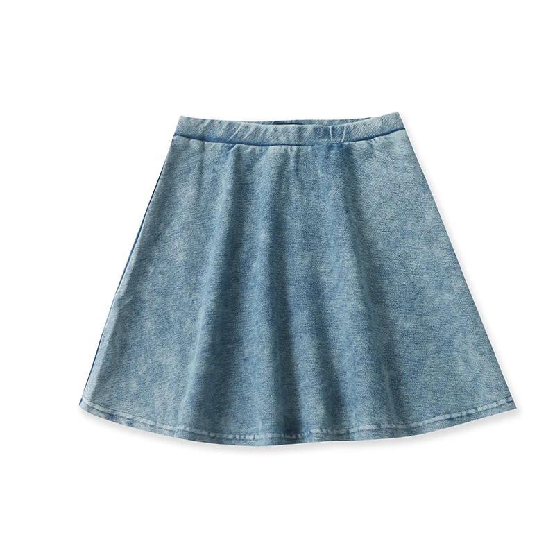 

Spring Summer New Arrival High Waist Soft Denim Color Casual Faion Youthful f-length Skirt Women's Faion