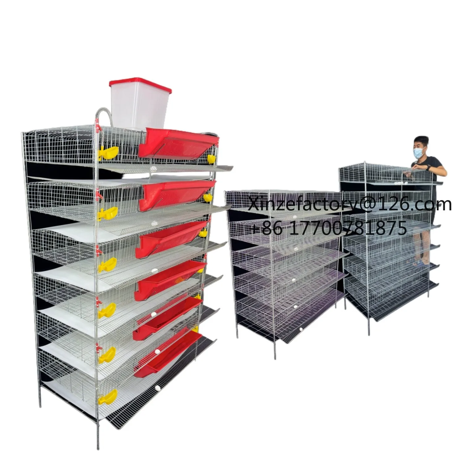 Factory Direct 2026 Top Rated Quail Cage 6th Floor 5th Floor Vertical Quail Cage Bird Cage Automatically Cleaning and Feeding