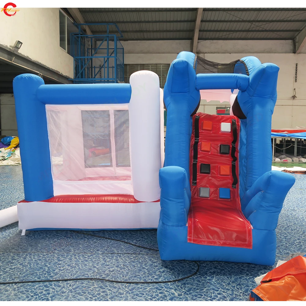 Snelle Verzending 4.8x2.8x2.2mH Haai Springkussen met Ballenbad Waggel Thuisgebruik Oxford Stof Shark Bounce huis