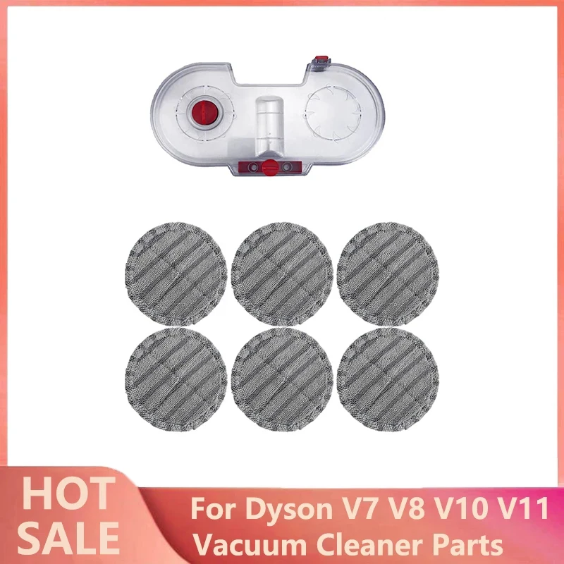 Elektrischer Mopp-Wassertank für Dyson V7 V8 V10 V11 Staubsauger, Ersatz-Elektro-Moppkopfbürste mit 6 Wischpads