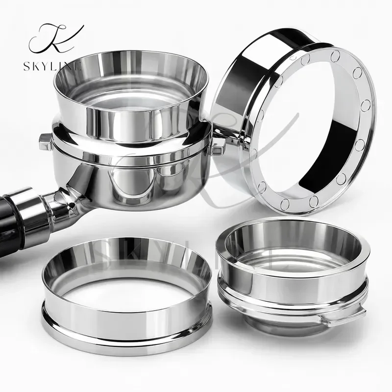 Stainless Steel Coffee Tamper Ring 58mm Anti Fly Powder Dosing Funnel For La Marzocco Hot Mom Espresso Machine Accessories