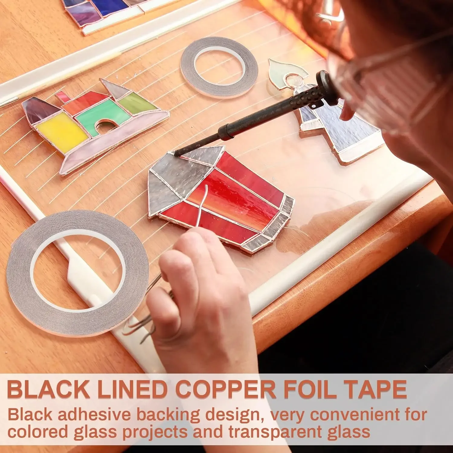 Industrial-Grade Copper Foil Tape 2x50' For Shielding DIY Projects Shielding Welding Electrical Repair Accessories