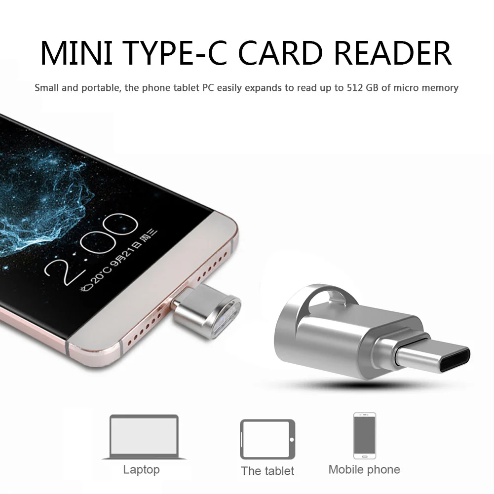 Type C Micro Card Reader USB SD TF Memory Mini Card Reader OTG Function Card Reader For Phone Tablet Laptop Desktop PC Computer