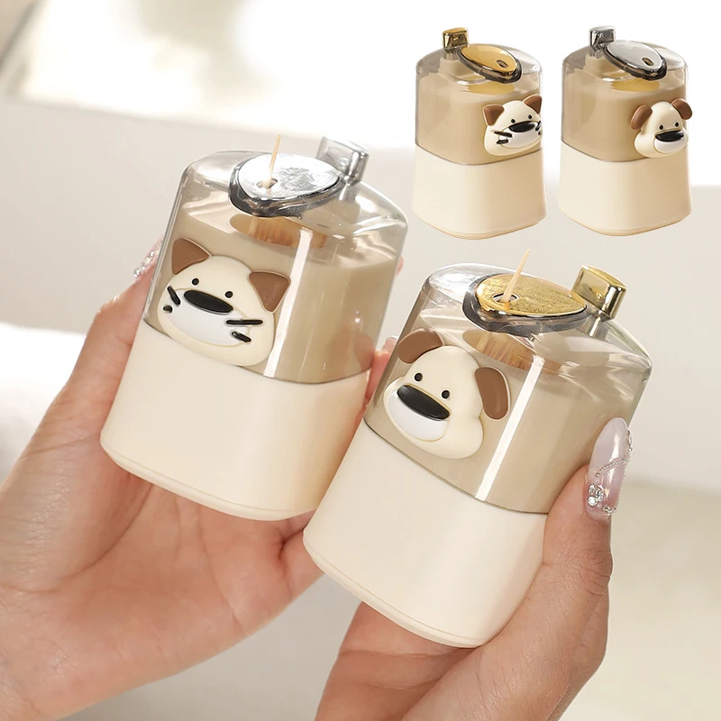 Creative Toothpick Storage Box Automatic Pop-Up Toothpick Box Home Living Room Dining Room Push-Type Toothpick Holder