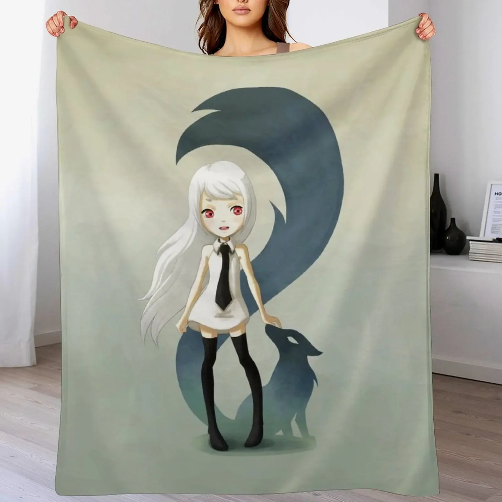 

Fox Daemon Throw Blanket Decorative Sofas Soft Big christmas decoration Sofa Throw Blankets