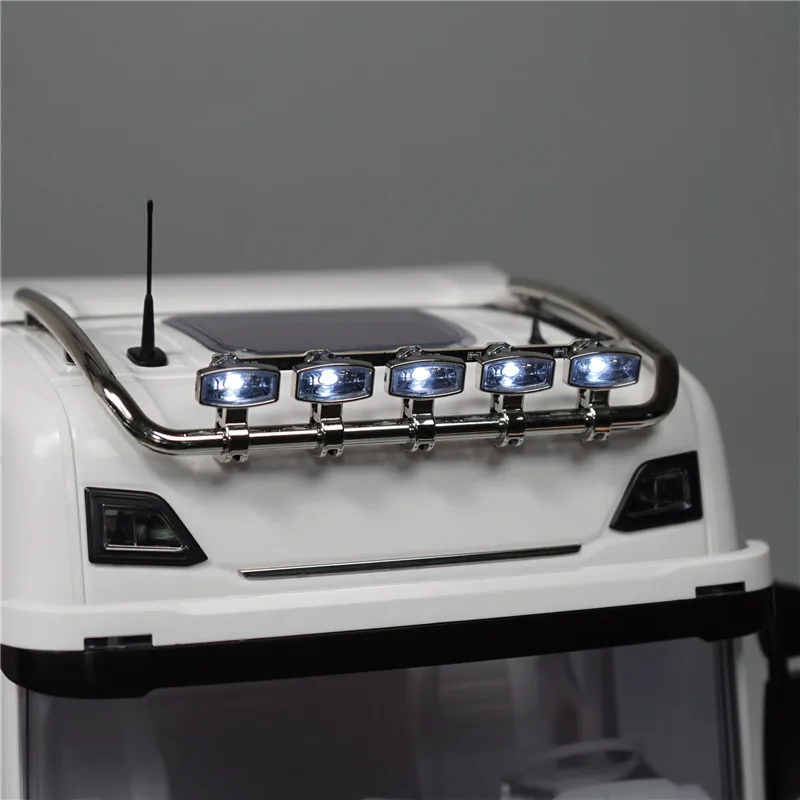 5V LED Spotlight หลังคา PCB Light Board ตกแต่งสําหรับ 1/14 Tamiya RC รถบรรทุก SCANIA 770S 6 × 4 56368 8X4 56371 รถอุปกรณ์เสริม