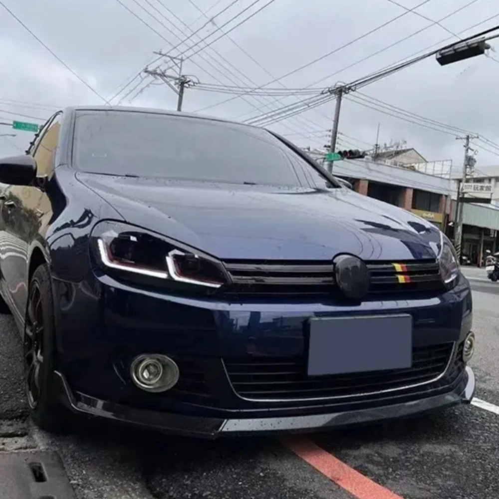 For Volkswagen VW Golf MK6 Golf 6 Standard TSI TDI MPI 2008-2012 Front Bumper Lip Spoiler Splitter Diffuser Canards Tuning